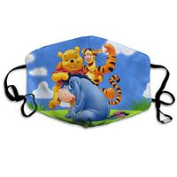 SSUJ7 Winnie The Pooh and Eeyore Tigger Men Women Adjustable Earloop Mouth Guard Anti-Dust Washable Reusable Mouth Guard for Kids Teens Adults Anti Pollution,Anti-smog