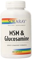 Solaray MSM and Glucosamine Capsules, 180 Count