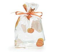 25ct. Small Fall Pumpkins Parade 7x2x3" Cello Cellophane Party Treat Food Snack Bags ngKE -503