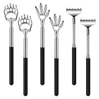 Vankcp 6Pack Telescopic Back Scratcher Set, Extendable Black Bear Claw Back Scratcher Finger Back Scratcher Eagle Claw Back Scratcher for Any Age