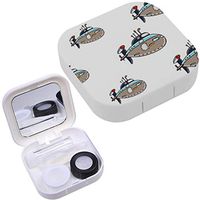 Portable Contact Lens Case Box Travel Kit Mirror + Bottle + Tweezers Container Holder [ Funny Cute Kids ]
