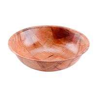 Thaweesuk Shop 24 PACK 6" Brown Woven Round Wooden Wood Soup Salad Bowl Butcher Block Serving of Set