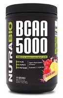 NutraBio BCAA 5000 Powder – 60 Servings (Strawberry Lemon Bomb)
