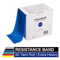 TheraBand Resistance Bands, 50 Yard Roll Professional Latex Elastic Band For Upper & Lower Body & Core Exercise, Physical Therapy, Pilates, Home Workout, Rehab, Blue, Extra Heavy, Intermediate Level 2