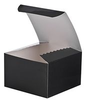 12 Pack of Black Premium Small Square High Gloss Gift Boxes - 4 x 4 x 2