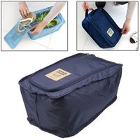 Lilying Household appliances .Travel Sneaker Shoes Slipper Storage Container Bag Case Box Shoebox Hand Carry(Magenta) (Color : Dark Blue)