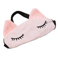 Dolland Women Girls Cute Cat Sleep Eye Mask Blindfold Eye Shade Sleeping Eye Cover for Travel, Nap, Meditation,Pink,One Size