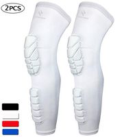 HOPEFORTH Knee Calf Padded 2 Pack Compression Leg Sleeve Thigh Sports Protective Gear Shin Brace Support for Football Basketball Volleyball Soccer Baseball Tennis Youth Kids Adult