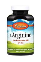 Carlson - L-Arginine, 675 mg, Promotes Healthy Circulatory & Cardiovascular System, 180 Capsules