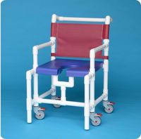 Elite Midsize Shower Chair with 375 Lb. Capacity - SC8200MSBSMM - Blue Seat - Maroon Mesh Backrest