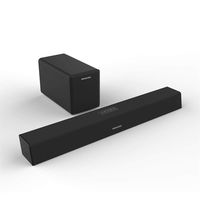 Soundbar with Subwoofer, Upgrade Version MEGACRA 2.1 Channel 100 Watt Bluetooth TV Sound Bar for Home Entertainment (IR Learning Remote, Wireless and Wired Connection, Bass Treble Adjustable)