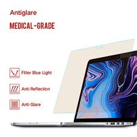 PERFECTSIGHT Tempered Glass Screen Protector for New MacBook Pro 15 inch Touch Bar 2016/2017/2018, 55% Anti Glare Blue Light Filter
