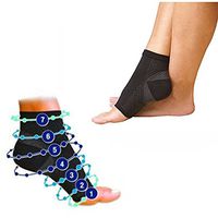 Pack of 2 - Compression Foot Ankle Angel Sleeve Anti Fatigue Compression Foot Sleeve Sock for Ankle Swelling Plantar (L/XL)