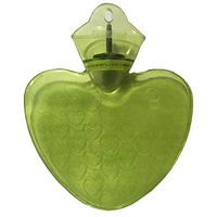 Warm Simple 1 L Hot Water Bottle Safe Water-Filled, Hot Water Bottle (Heart-Shaped, Green)