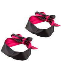 Satin Blindfold Soft Eye Mask Band Blinder Comfortable Sleep Masks,Soft Eye Mask for Sleep (2Pcs)