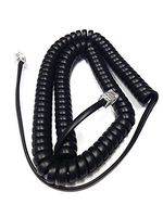 The VoIP Lounge Replacement 12 Ft Black Handset Curly Cord for Yealink SIP Phone T40P T41P T32G T38G T40G T42G T46G T48G T41S T42S T46S T48S T52S T54S