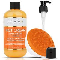 Hot Cream Massage Gel with- Cellulite Massager 8.8 oz:: Anti- Cellulite, Skin Tightening, Toning & Muscle and Joint Pain Relief Jelly 100% Natural, 87% Organic, Cruelty Free