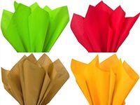12 Assorted 4 Colors Christmas Holiday Colors Gift Grade Tissue Paper Sheets - 15" x 20" - Choose Color Set (Bright Green,RED,Antique Gold,Goldenrod)