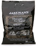 Jakemans Throat & Chest Lozenges, Anise Menthol 30 ea (Pack of 4)