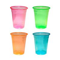 Party Essentials Soft Plastic 12-Ounce Party Cups and Tumblers, Assorted Neon, 40-Count