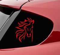 Slap-Art Horse Head Vinyl Decal Sticker (Red)