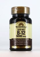 Windmill Quick Melt Vitamin B-12 5000 MCG Dietary Supplement, 60 Count (1)