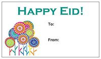 Zaffron Eid Gift Tags (Eid Flowers (10 Pack))