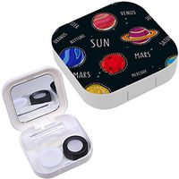 Portable Contact Lens Case Box Travel Kit Mirror + Bottle + Tweezers Container Holder [ Cosmic Cartoon ]