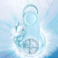 MNSSRN Blue Simple Portable Washing Machine, Smart Turbine Two-Way Rotating Automatic Cleaning Clothes Care Hands, Travel Home Cleaner