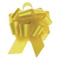 Gift Wrap Bows Yellow Flora-Satin Pull Bows 4" Case of 50