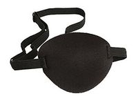 Black Eyepatch-Comfortable Adjustable Concave Shape Black Eyepatch Single Eye Mask for Recovery Eye