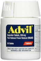 Advil Tablets, 200 mg, 50 Coated Tablets, Boxes (Pack of 2)