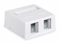 Hubbell ISB2W iSTATION Surface Mount Housing, 2 Port, White