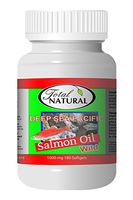 Wild Salmon Oil Deep Sea Pacific 1000mg 180 Softgels [12 Bottles] by Total Natural, Pure Salmon Oil Supplement Rich in Omega-3 Fatty Acids, Supports Cardiovascular, Heart and Brain
