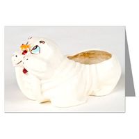 Vintage Kitsch Walrus Ceramic Collectibles Notecard Set