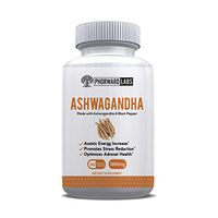 Phorward Labs Ashwagandha 1950mg Root Powder & 15mg Black Pepper extract - 60 Veggie Capsules - Stress Relief, Thyroid Support, Cortisol & Adrenal Support, Anxiety Relief, Adrenal Fatigue