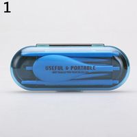 yanQxIzbiu 3 in 1 Portable Foldable Spoon Fork Chopsticks Tableware Set for Picnic Travel - Blue
