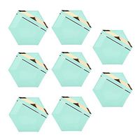 Gold Stripes Printed Mint Green Party Paper Plates/Cups Disposable Baby Shower Birthday Wedding Tableware Supplies(8 8inch Paper Plates)