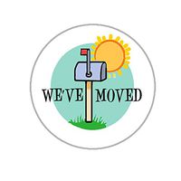 We've Moved Envelope Seals - 1.2" New Address Stickers - 144 Stickers