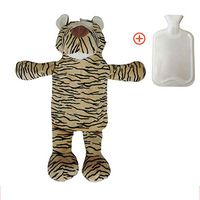 ZAILHWK Premium Classic Rubber Hot Or Cold Water Bottle with Cute Stuffed Animal Cover 1L Water Filling Hand Warmer Great for Pain Relief,Hot and Cold Therapy