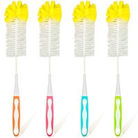 DecorRack Bottle Cleaner with Sponge, 16 inch Long with 3 inch Wide Sponge, Clean Large Bottles, Pitchers, Carafes, Random Colors (1 Pack)