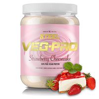 Steel Supplements Veg-PRO Vegetable Pea Protein Isolate Powder Supplement Natural Organic Vegan 1.5 Pounds (Strawberry Cheesecake)
