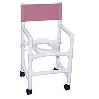 MJM International 115-3TW-FD Pediatric Shower Chair with Folding Capacity, 200 oz Capacity, 38.5" Height x 19" Width x 23" Depth, Royal Blue/Forest Green/Mauve