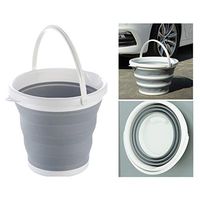 RICH-Po Folding Silicone Bucket Outdoor Collapsible Barrel Fishing Foldable Pail Storage for Household Car Care,Cleaning,Washing,Space organizes,Kitchen,Bathroom