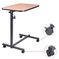 CX Overbed Table Hospital Bed Table - Swivel Wheel Rolling Tray - Adjustable Over Bedside Home Desk - Laptop, Reading, Eating Breakfast Cart Stand - Elderly, Senior Patient Aid