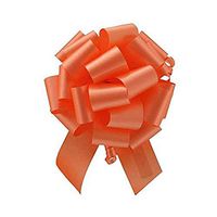 Berwick Offray Ribbon Pull Bow, 8'' Diameter with 20 Loops, Orange