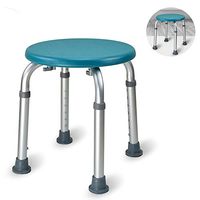 WYQWANLJX Aluminum Round Shower Chair, Elderly/Disabled Bath Stool, Maternity Bathroom Stool, Non-Slip Rust, 7 File Height Adjustable,Gift for Parents,Green