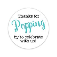 36ct, Thanks for Popping by Stickers, Thanks for Celebrating with Us Stickers (#381-C-AQ)