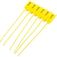 Plastic Security Tear Off Seal Anti Tamper Pull Tight Cable Ties Container Tag Pack of 200, Yellow