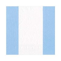 Caspari Bandol Stripe Paper Luncheon Napkins in Light Blue, Pack of 20